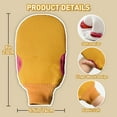 thumbnail image 5 of Exfoliating Glove, Shower Scrub Gloves, Bath Body Exfoliator Mitt Dead Skin Remover Exfoliation for All Skin Types Improve Blood Circulation, 2 Pack Yellow, 5 of 7