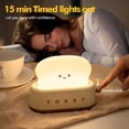 thumbnail image 4 of Cute Desk Decor Toaster Lamp, Kawaii LED Toast Bread Night Light Rechargeable and Portable Light with Timer, Christmas Gifts Ideas for Baby Kids Girls Teens Teenages. Pink, 4 of 18