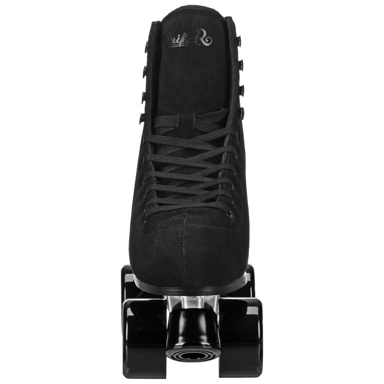 Pacer Slider Quad Roller Skates, Black Suede, Adults photo 4