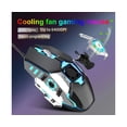 thumbnail image 2 of G22 Wired Mouse Sensitive Anti-skid with Cooling Fan 6400DPI Plug Play Gaming Mouse for Desktop - Black, 2 of 5