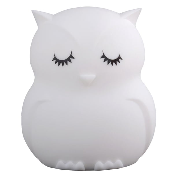 Lovely Owl Kids Night Light Led Nursery Night Light Touch Lámpara De Silicona 8 Cambio De Color Recargable Suave Y Cálida Luz De Sueño Para La Alimentación Del Bebé Cambio De Pañales Inevent HA014192-00