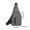 🔥 Gray_Base#612, variant on Men’s Street Style Shoulder Sling Bag | Casual Chest Crossbody | Polyurethane Leather | Water-Repellent | Multiple Pockets | Music Player Slot | Adjustable Strap | 30x17x5cm