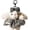 Black and White Plaid Skirt, variant on Tulip Dress Rabbit Plush Keychain, Long-Eared Bunny with Tulle Skirt Charm, Elegant Bag Accessory