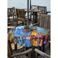 thumbnail image 2 of Big Ben Round Outdoor Tablecloth with Umbrella Hole Urban Street Red Bus Impressionist 54 Inch Round Waterproof Table Cover Zippered Table Cloth for Garden Patio, 2 of 8