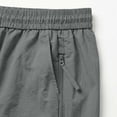 thumbnail image 5 of Qgtaibl Men's Lightweight Hiking Pants Side Zipper Mesh Breathable Athletic Pant Drawstring Elastic Waist Long Pant with Pockets Dark Gray S, 5 of 8