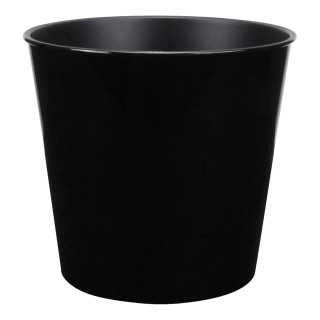 Maceta moderna Cheung's redonda, 27 cm, negra, cónica