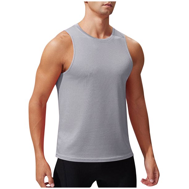 Mens Tops Casual Elegante, Color Sólido Verano, Ejercicio sin Mangas Corriendo Chaleco Superior