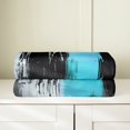 thumbnail image 3 of Erosebridal Geometric Throw Blanket for Couch, Bule Black Plush Blanket, Futuristic Abstract Decor, 3 of 7