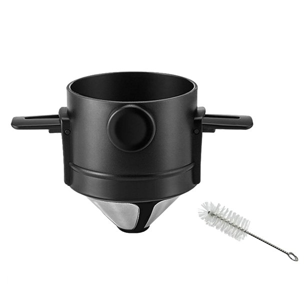 Reusable Pour Over Coffee Maker with Brush Cone Coffee Dripper Filter 1