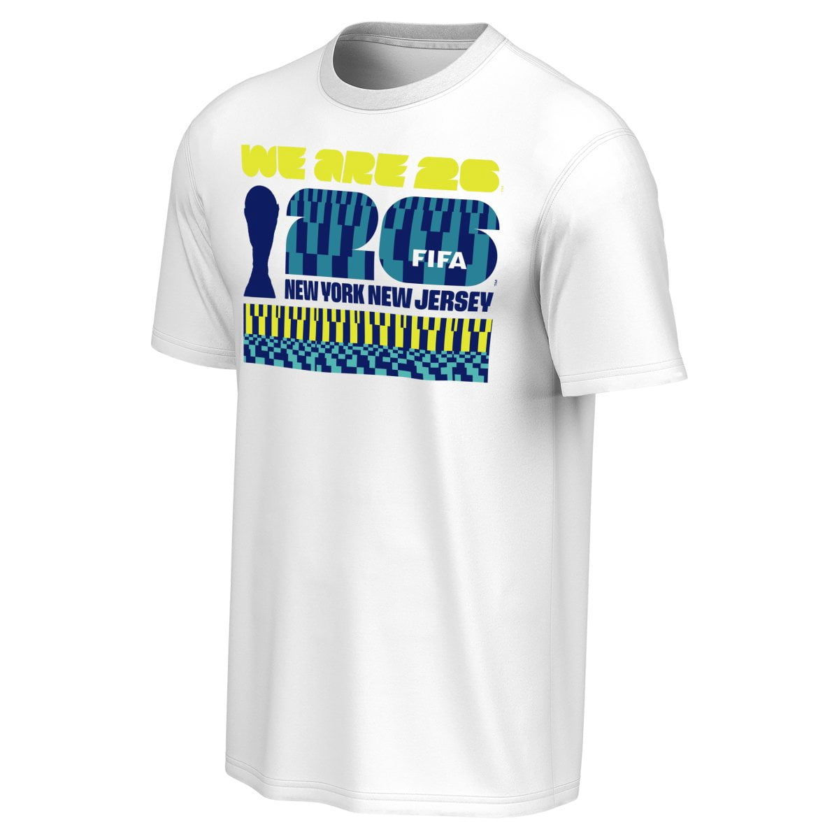 FIFA World Cup 2026 Men's White Host City Block Tee - New York New Jersey