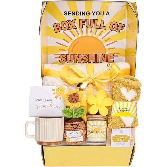 Gift Basket Care Package for Women, Birthday, Get Well, Thinking of You and Valentine's Day Gift Box for Mom, Wife, Sister, Friend and Teen Girls