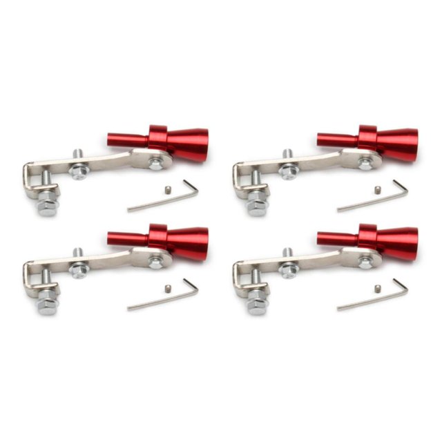 Maytalsory 2 X Valve de Voiture Anti-Bruit avec Sifflet, Embout de Roue, Simulateur de Son superchargerSound pour Voiture Rouge TG 2 Pcs