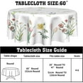 thumbnail image 2 of Watercolor Wild Floral Leaf Tablecloth Round 60 Inch,Spring Summer Colorful Flowers Polyester Circle Table Cloth Wrinkle Stain Resistant Washable Table Cover for Kitchen Dining Room Party Picnic, 2 of 6