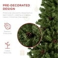 thumbnail image 3 of Best Choice Products 7.5ft Pre-Decorated Holiday Christmas Pine Tree w/1,348 Branch Tips, Metal Base  Green, 3 of 7