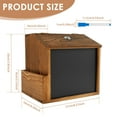 Wood Suggestion Box with Slot and Lock,Wooden Tip Money Drop Donation
