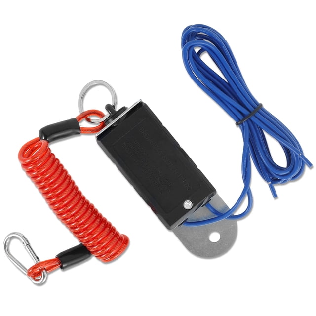 Trailer Breakaway Switch Reliable Trailer Breakaway Cable with Electric Brake Easy to Install Trailer Brake Control Switch Electric Brake Switch for RV Towing Trailer Vehicle-1.2m-black