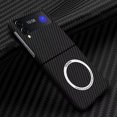 thumbnail image 2 of Magnetic Shockproof Carbon Fiber Phone Case For Samsung Galaxy Z Flip 4 With Magsafe Charging, 2 of 4