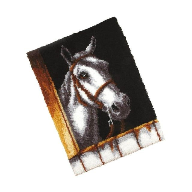Carpet Latch Hooking Kits DIY printed crochet latch hook Rug Crochet Yarn Kits for christmas Horse