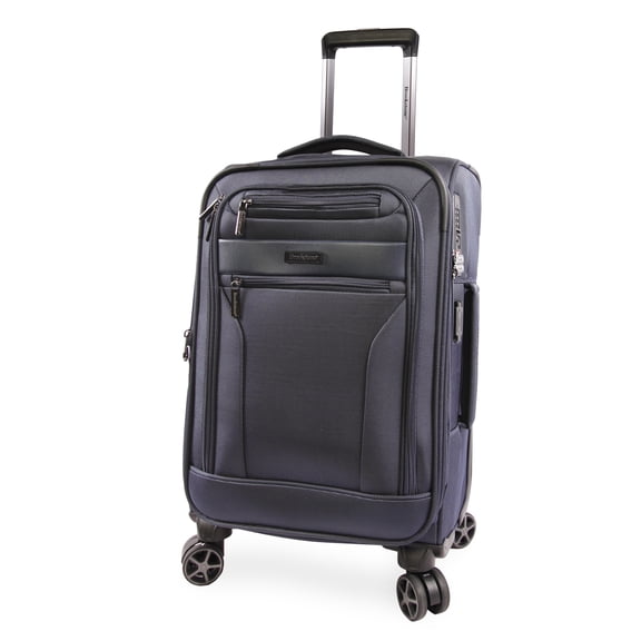 Brookstone Harbor 21" Softside Carry-on Spinner Luggage - Navy