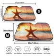 thumbnail image 7 of Lsque Starfish Sunset Sea Beach Car Windshield Sun Shade | Accordion Folding Style Auto Shade for Car Truck SUV Van | Blocks UV Rays Sun Visor Protector | Medium, 7 of 7
