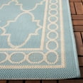 thumbnail image 6 of SAFAVIEH Courtyard Jasper Geometric Bordered Indoor/Outdoor Area Rug, 5'3" x 7'7", Navy/Beige, 6 of 10