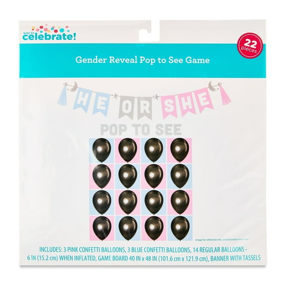 Gender Reveal Pop to See Game, 22 Pieces, by Way To Celebrate