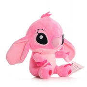 STITCH Cute Stitch Plushy Toy Stuffed Animal Cartoon Doll Pink, 4 inches, Backpack Charm, Car Ornament.