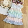 thumbnail image 5 of Plebaso Spring Summer Girls Dresses Sleeveless Star Sequin Mesh Princess Dress Baby Summer Clothes, 5 of 6