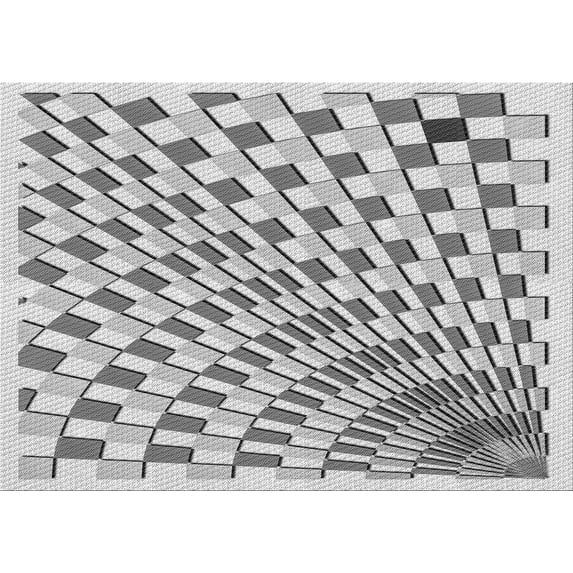 Ahgly Company Machine Washable Indoor Rectangle Transitional Sonic Silver Gray Area Rugs, 8' x 10'