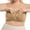 Khaki, variant on Women's Strapless Bras No Underwire Front Closure Bandeau Stretchy Bralette Non-Padded Seamless Wireless Push Up Plus Size Solid Bra Bralette, Summer Tube Top, S-6XL