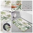thumbnail image 6 of Green Palm Trees Bath Mat 3 Piece Bathroom Rug Set, Farmhouse Summer Leaves Plants Birds Non Slip Bath Rug Contour Mat and Toilet Lid Cover, Absorbent Shower Mats Soft Bath Rugs and Mats Sets, 6 of 8