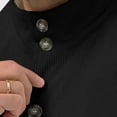 thumbnail image 7 of Maoxin Mens Jackets Men's British Solid Color Plus 350g Corduroy Long Sleeved Fashionable Jacket Workwear Stand Up Collar Jacket Jacket Black XL, 7 of 7