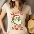 thumbnail image 4 of Believe in the Magic Shirt | Santa Claus Graphic Tee | Unisex Casual T-Shirt, Ash, Size M, 4 of 6