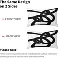 thumbnail image 3 of Black and White Lumbar Pillow Covers 12X20 Inch Modern Abstract Graffiti Art Line Decorative Pillow Cases with Zipper Set of 2 Boho Home Decor for Sofa Couch Living Room Bedroom, 3 of 3