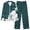 Dark Green, variant on Ladies Pajamas Sets Cartoon Panda Print Long Sleeve Pajama Set Comfortable Two Piece Sleepwear Army GreenXXXL