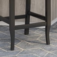 thumbnail image 3 of GDF Studio Vienna Contemporary Fabric Tufted Wingback 27 Inch Counter Stools, Set of 2, Charcoal and Dark Brown, 3 of 9