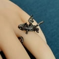 thumbnail image 4 of Ziurtnc Vintage Punk Rings for Women Men Gothic Rings Flying Dragon Gothic Rings Alloy Open Adjustable Rings Jewelry, 4 of 7