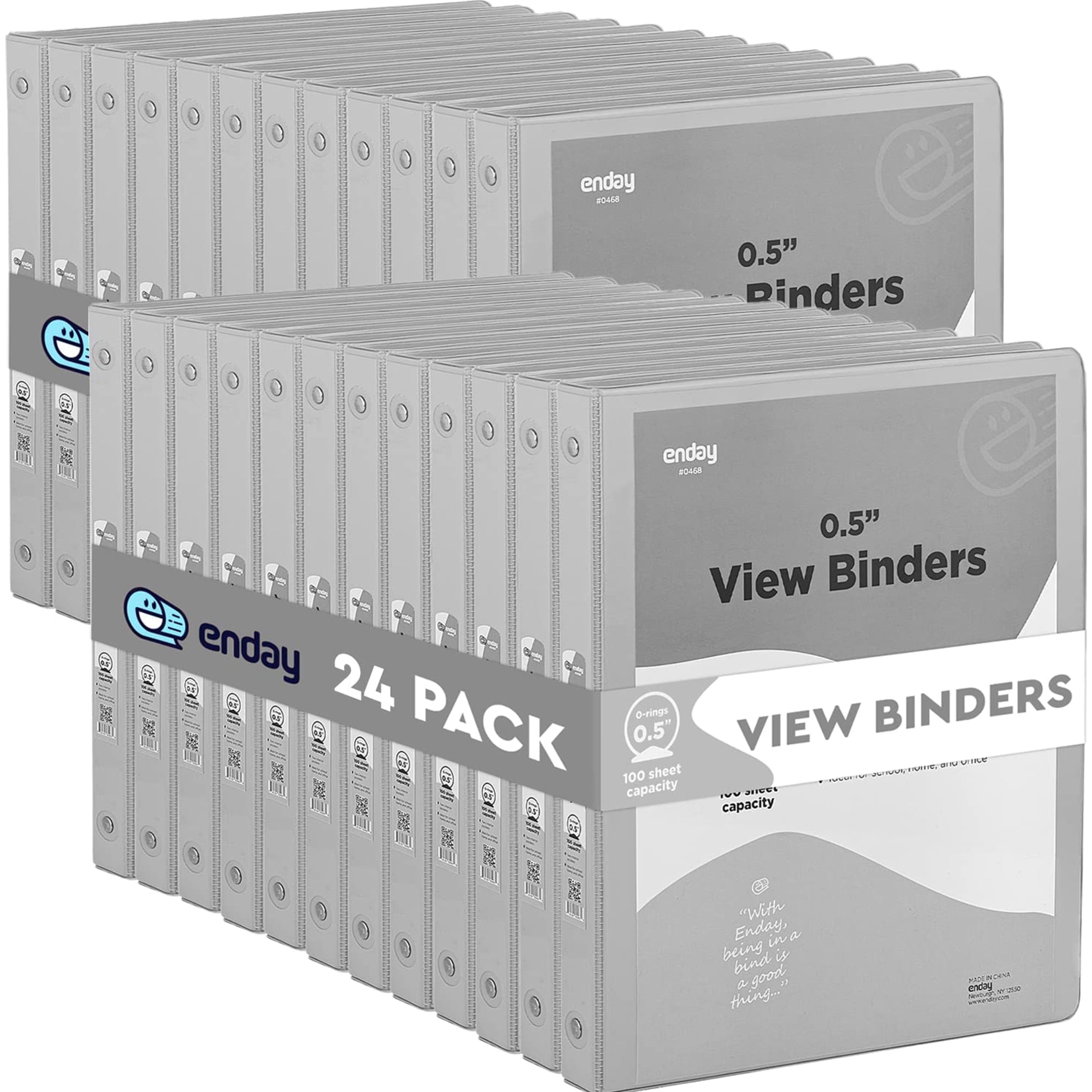 Enday 1/2 Inch Binder 3 Ring Binders with Pockets for Home, Office