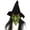 Wicked Green, variant on Scary Witch Latex Mask with Hat and Long Hair, Creepy Evil Hag Mask for Halloween Cosplay Party