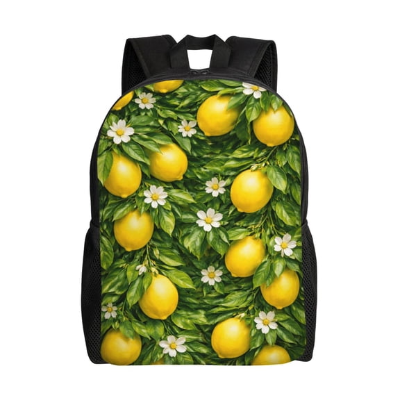 Fresh Citrus Lemon Backpack Large Capacity Laptop Bag for Men and Women