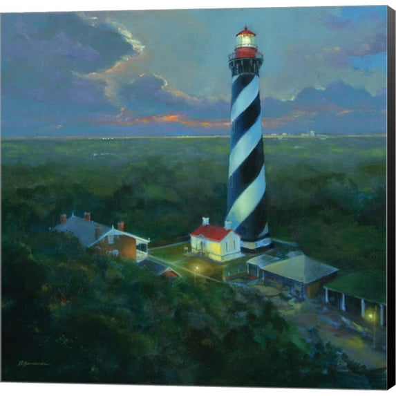 Great Art Now St. Augustine Lighthouse Aloft by Roger Bansemer, Canvas Wall Art, 24W x 24H