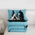 thumbnail image 5 of Erosebridal Kids Camping Themed Twin Comforter Sets,Jungle Animal Bear Bedding Set For Boys Men,Reversible,2 Pieces, 5 of 7