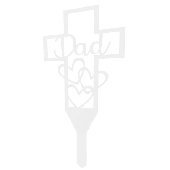 Masteelf Dad Design Cemetery Stake Decorative Outdoor Sign 1 Set