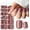 Brown, variant on 168 count Brown Press  Nails Short Square   with Glue & Adhesive Tabs, Brown Glue  Nails Short Press ons  Square   Press- False  Artificial Fingernail for Women Girls