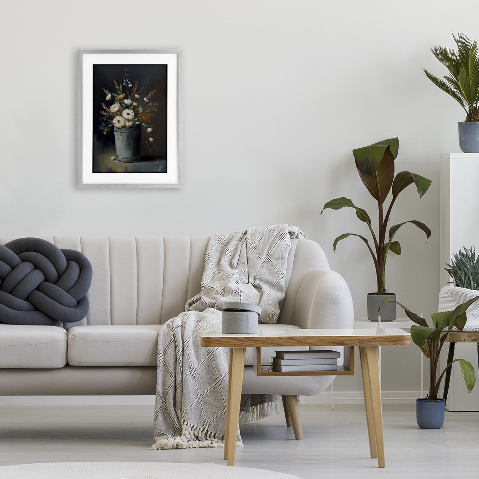 Stupell Industries Rustic Floral Bouquet Bucket Gray Framed Print Under Glass, design by Creative Studio