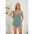 thumbnail image 2 of XCHQRTI V Neck Suspenders Tank Tops for Women Sleeveless Casual Flowy Shirts Tunic Summer Tank Tee, 2 of 7