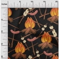 thumbnail image 2 of oneOone Viscose Jersey Black Fabric Campfire Sewing Fabric By The Yard Printed Diy Clothing Sewing Supplies 60 Inch Wide, 2 of 4