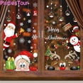 thumbnail image 4 of Pegatinas para puerta y ventana con temática navideña de 2024, bonitos dibujos de Papá Noel, muñeco de nieve, alce, patrón de árbol de Navidad, decoración para fiesta de Navidad, 4 of 5