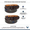 thumbnail image 4 of CTM  1 3/8 Inch Wide Basic Bridle Belt Twin Pack (Women), 4 of 4