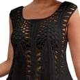 thumbnail image 6 of Ohufall Swimsuit Coverup for Women Bathing Suit Cover Ups Crochet Beach Tank Dress Hollow Out Bikini Cover Up Swimdress, 6 of 7